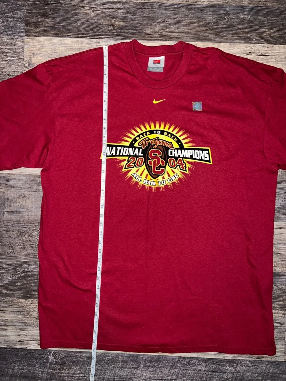 2004 Nike Team USC Trojans Back to Back National Champions T-shirt